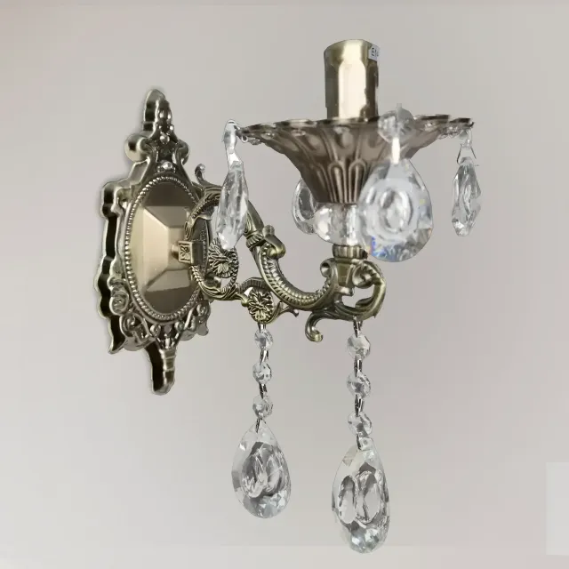 Alessandro Design SANSSOUCI Picollo aplică cristal alamă 1xE14