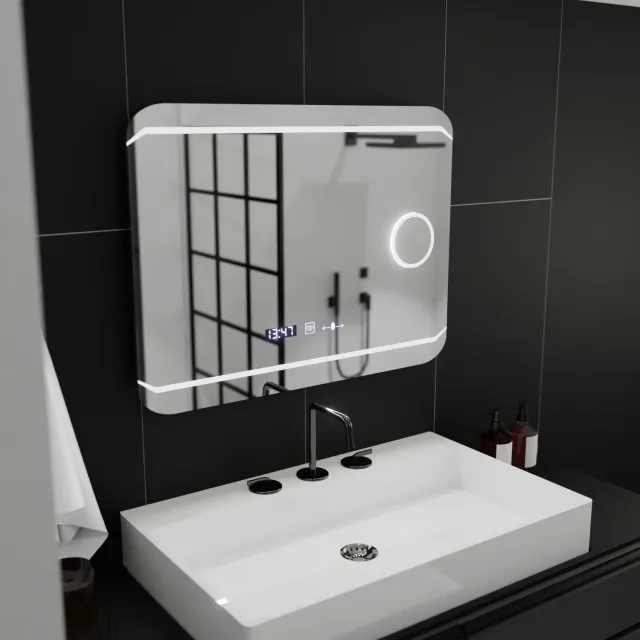 Alessandro Design MotionGlow Marcello oglinda LED 80x60cm cu dezaburire