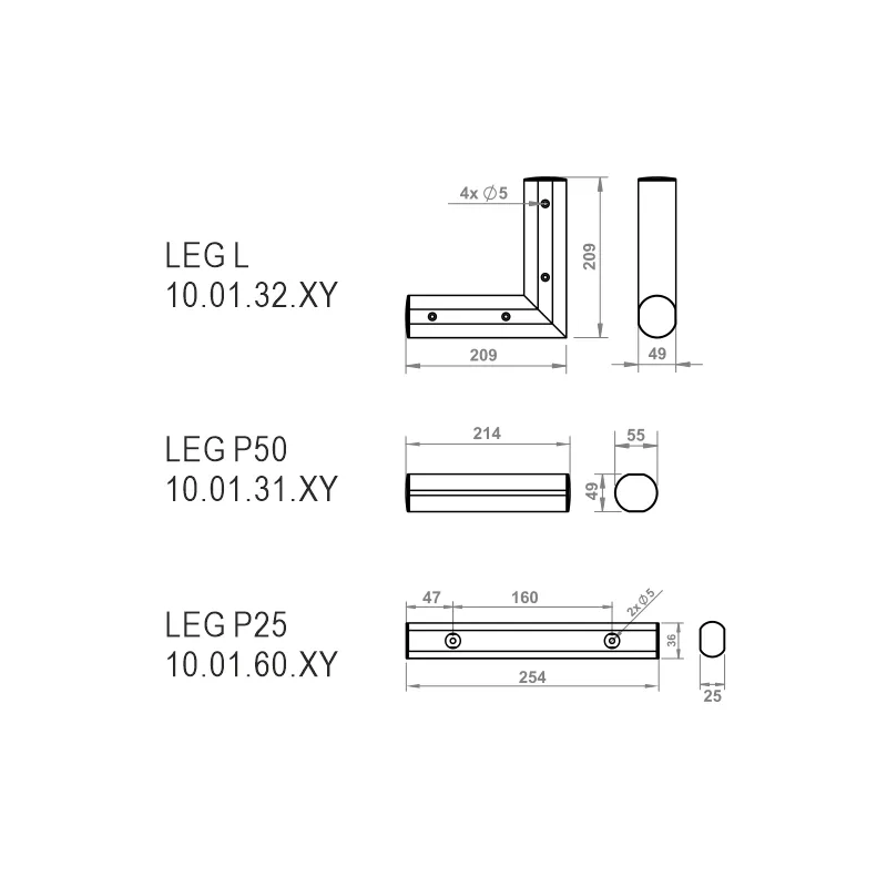Furnika Leg P50 corp iluminat LED picior