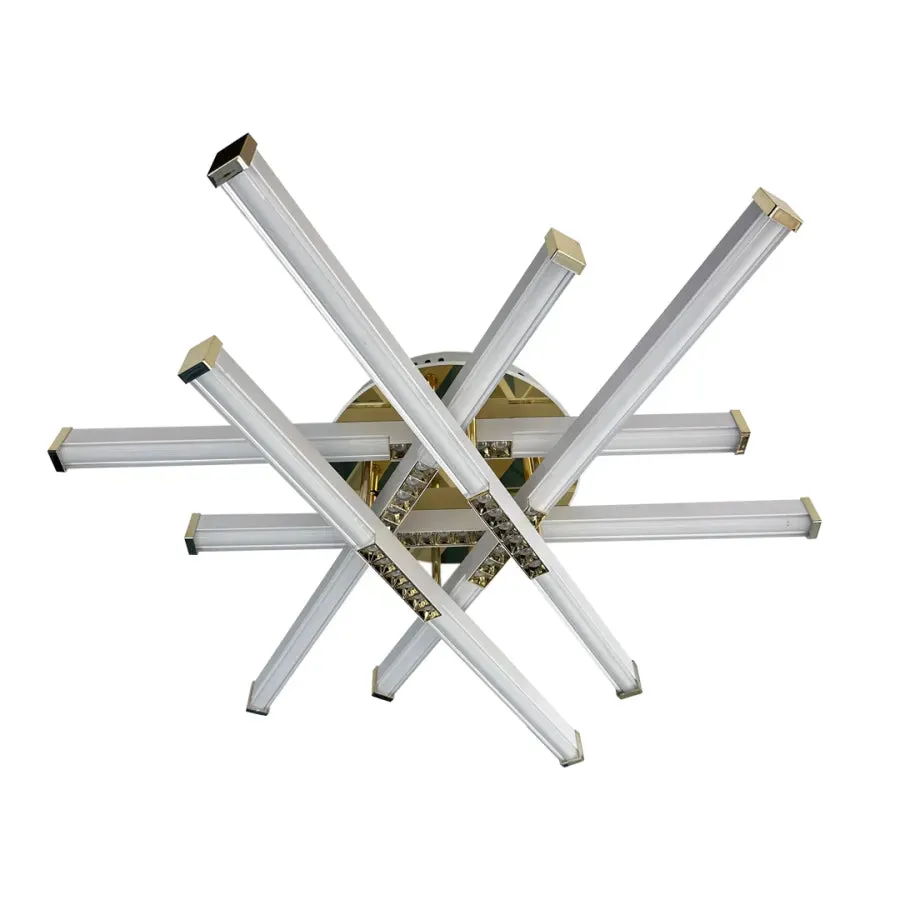 Alessandro Design Makoto lustra LED 144W alba aurie liniara