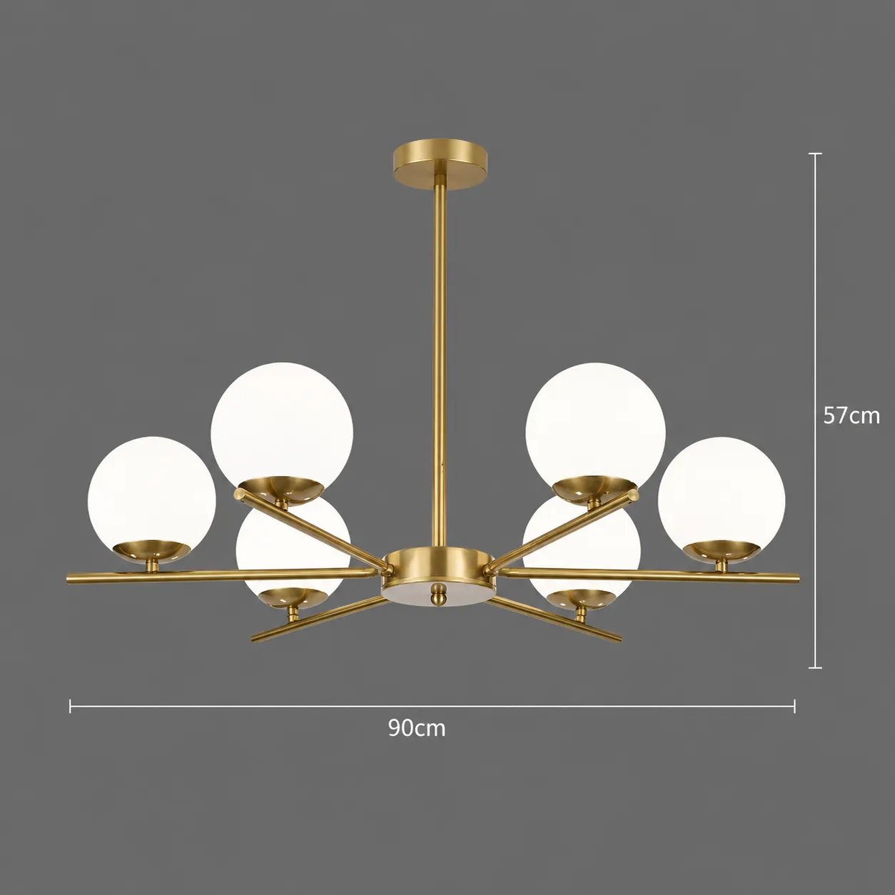Alessandro Design Nuuk candelabru clasic 6xE27 auriu