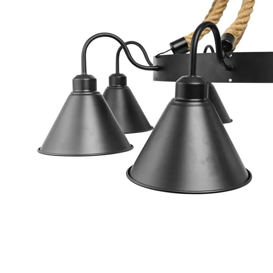 Alessandro Design Indiana lustră vintage 8xE27 maro funie