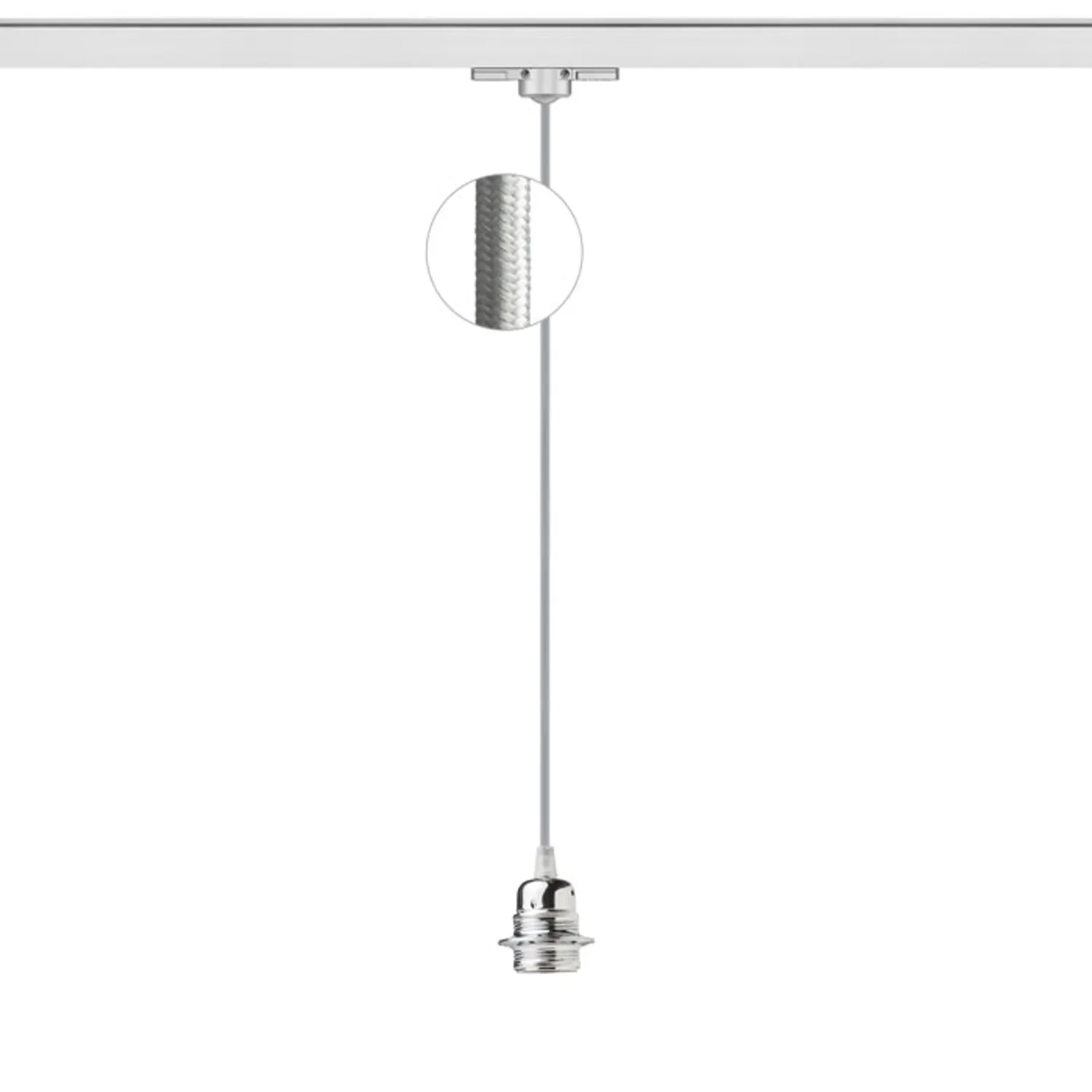 Rendl Light Studio Elisa pendul sina alb-crom E27 textil
