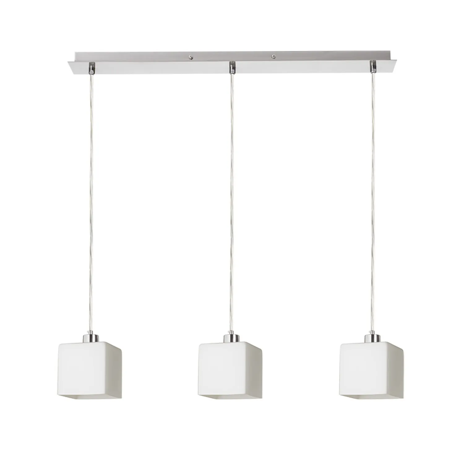 Rendl Dados III 60 pendul E27 opal crom 3 becuri