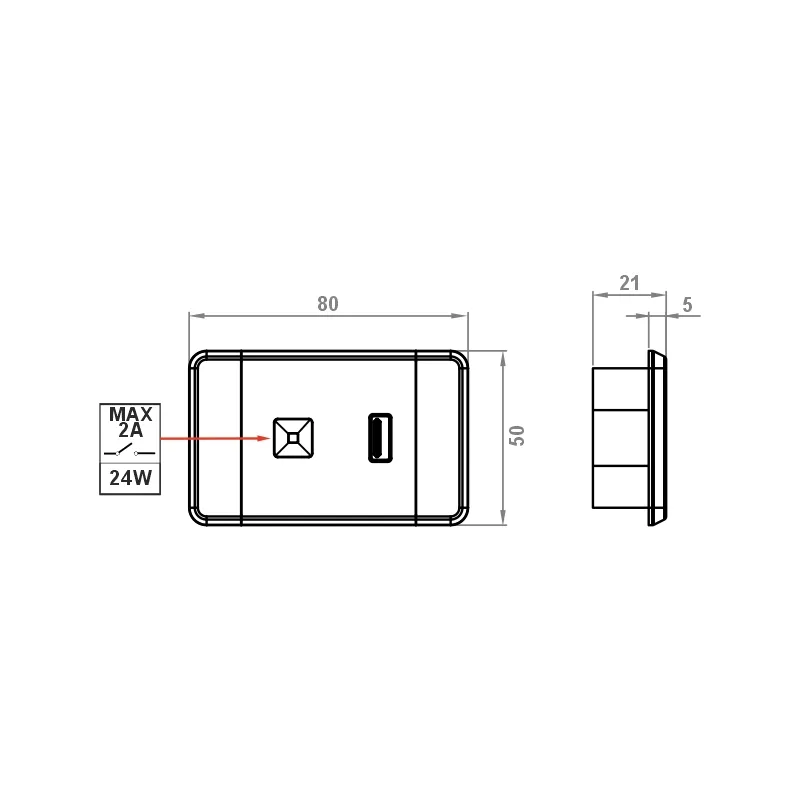 Furnika USB-Switch întrerupător LED tactil USB