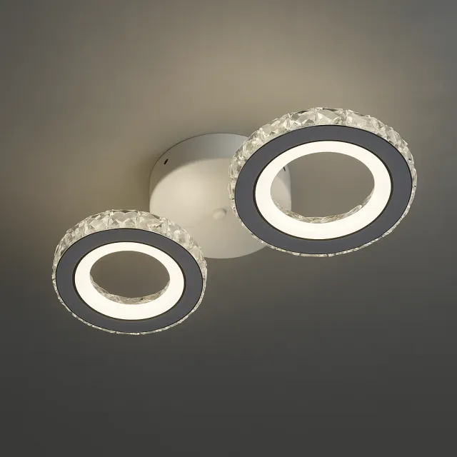 Alessandro Design Nova Rotonda 34W Lustra LED 2 Cercuri Alba