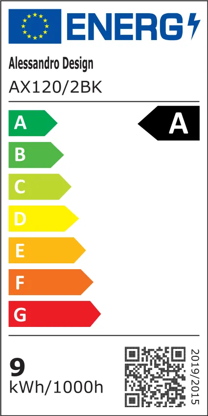 Alessandro Design MIRA aplica exterior LED 9W neagra 2 surse
