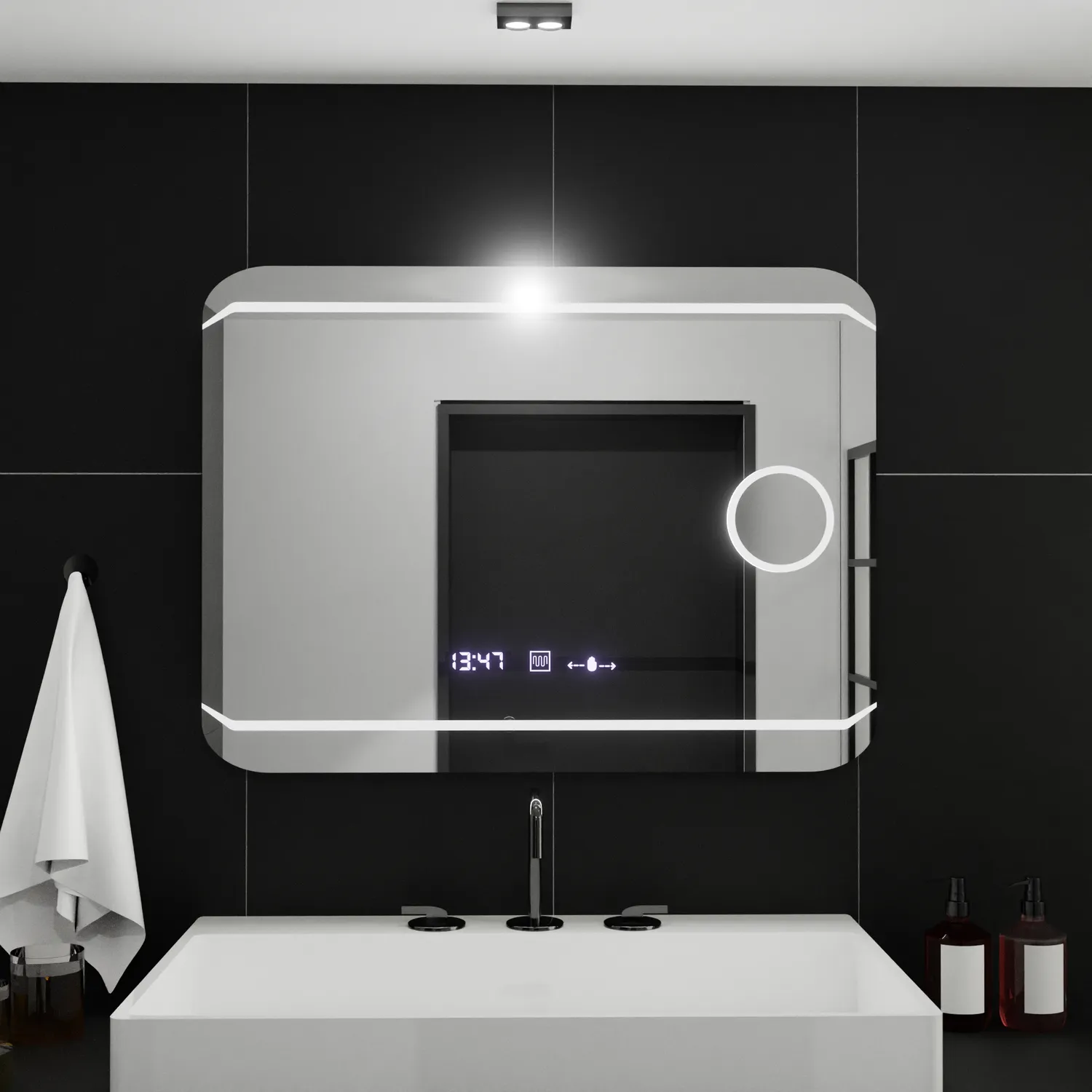 Alessandro Design MotionGlow Marcello oglinda LED 80x60cm cu dezaburire