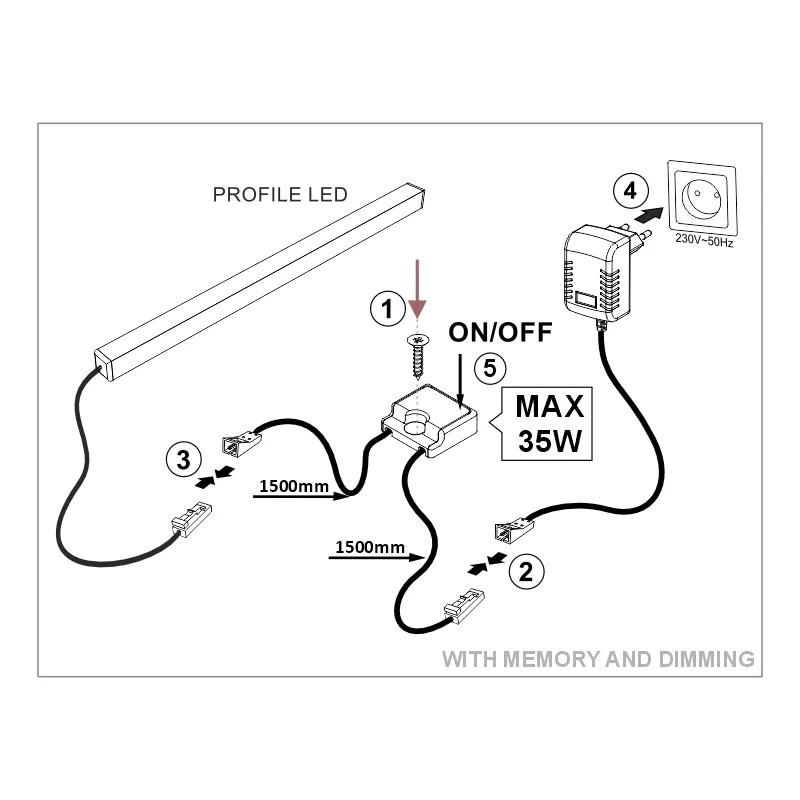 Furnika Bed Switch LF întrervător LED pat