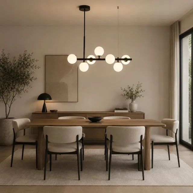 Alessandro Design LOFT Pavilion lustra 7xG9 neagra 70cm
