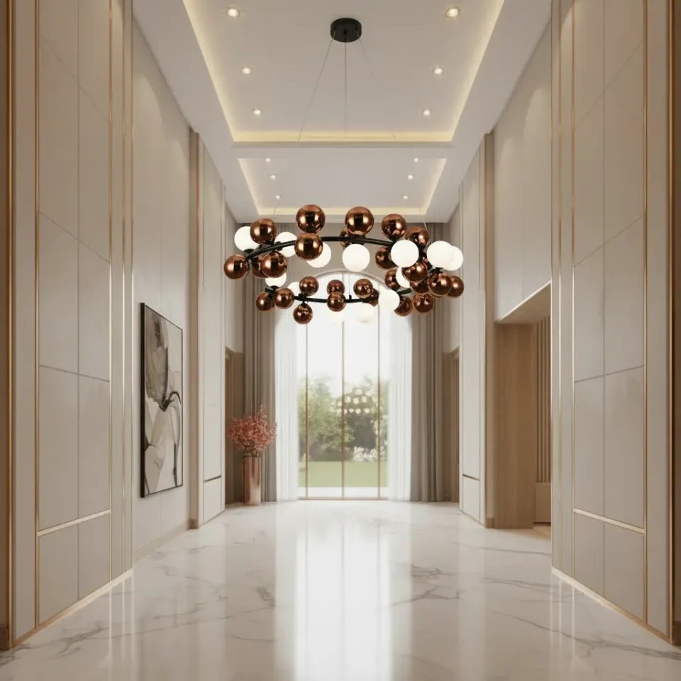 Alessandro Design Barro Regalis lustra D70cm 10xG9 rose gold