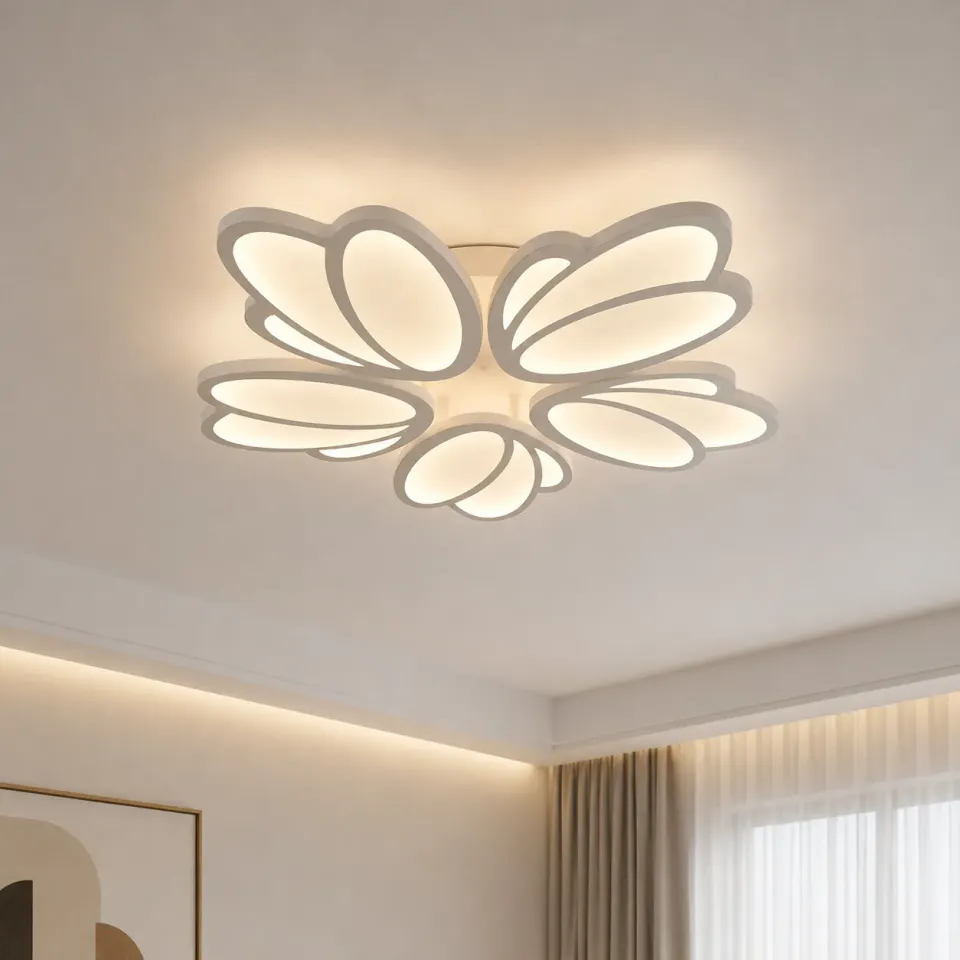 Alessandro Design Tulip 81W lustra LED alba telecomanda