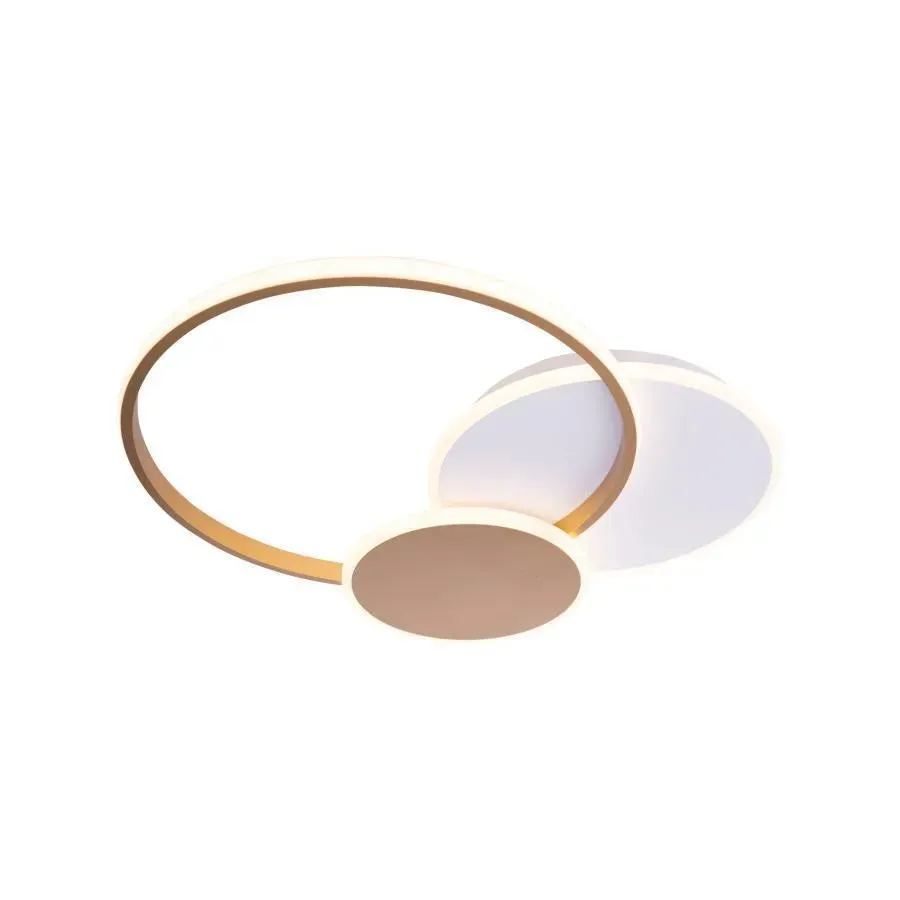 Alessandro Design Killian 46W lustra LED 3 cercuri alb auriu
