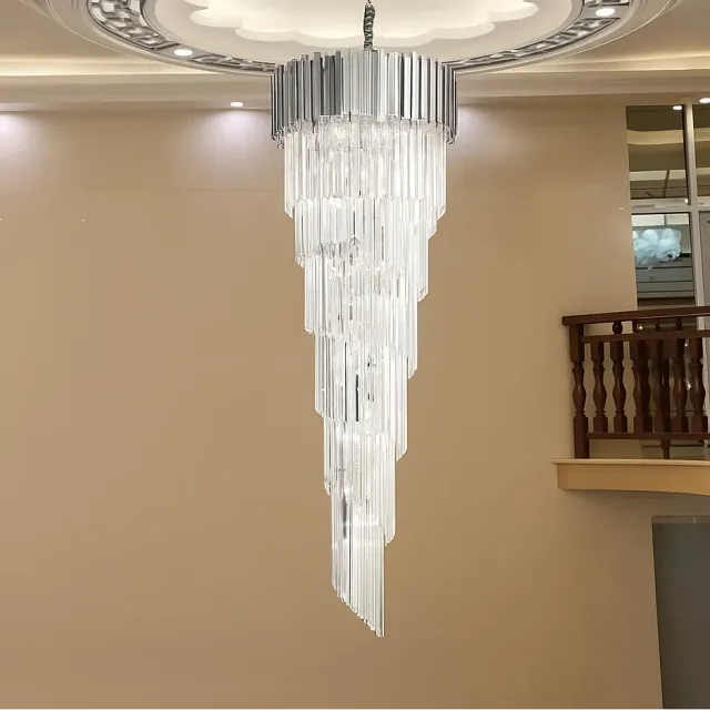 Alessandro Design BLOIS candelabru cristal argintiu E14 60cm