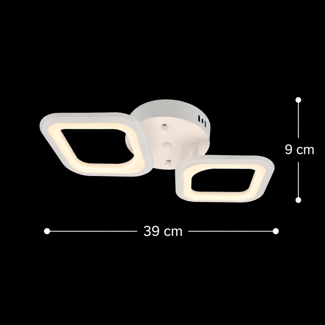 Alessandro Design Erika 27W lustra LED alba 2 patrate neutra