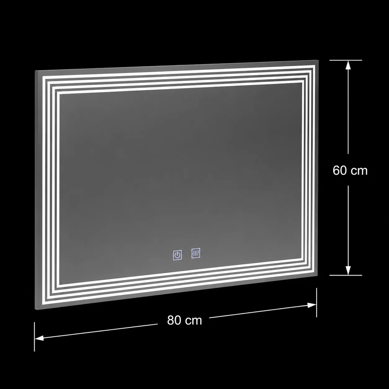 Alessandro Design Adis Basic Touch oglinda LED 80x60cm dezaburire