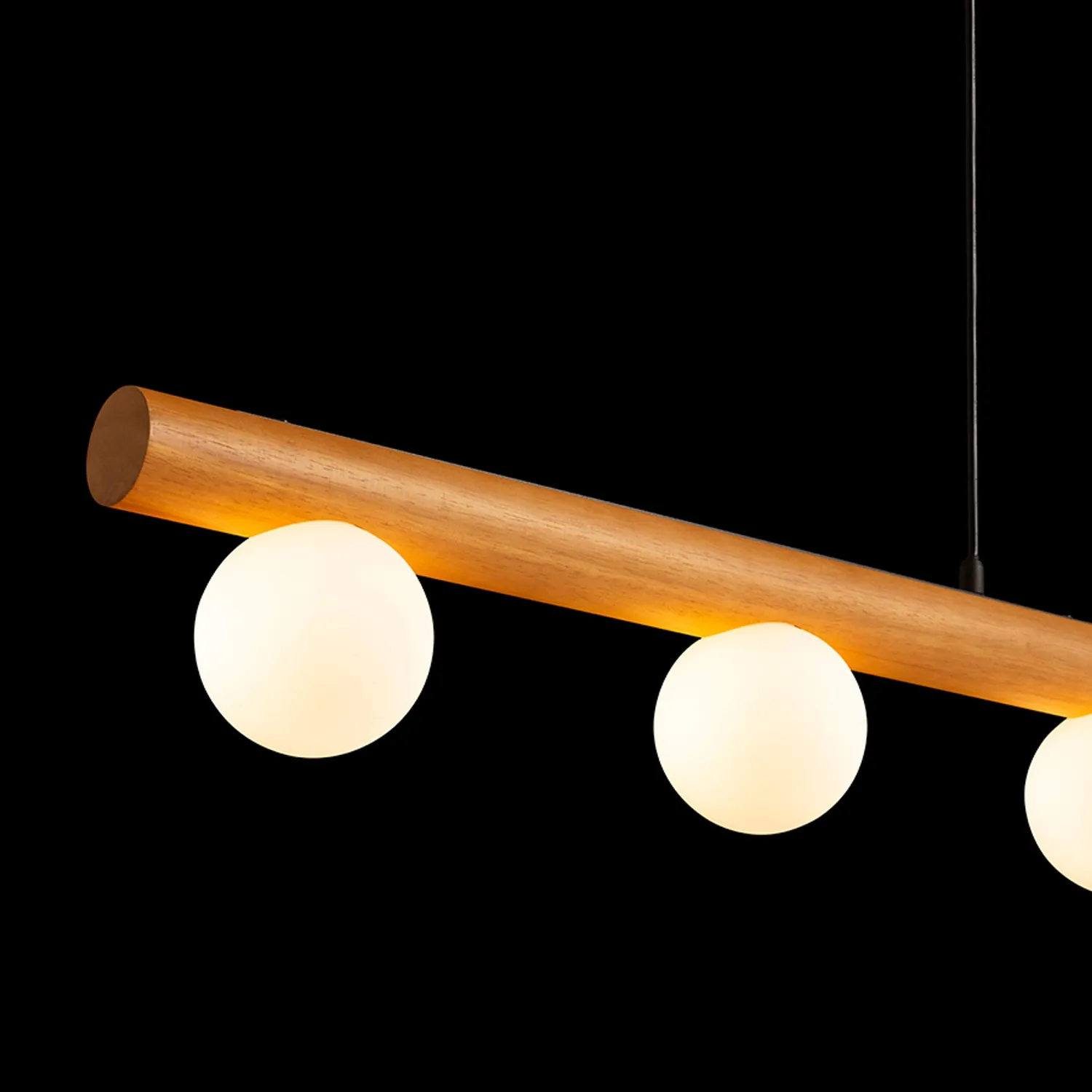 Rendl Light Studio Noctis lustră lemn 5x sticlă opal