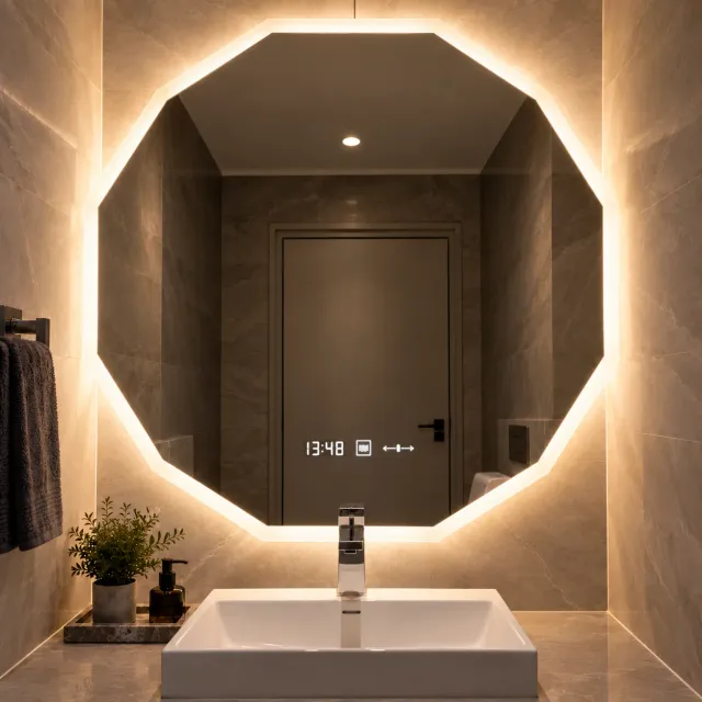Alessandro Design Poligon Marcello oglinda LED 70cm dezaburire