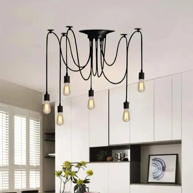 Alessandro Design Spider pendul negru 6xE27 metal