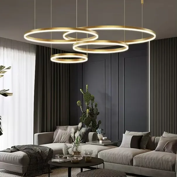 Alessandro Design LT813/4GD lustra LED 139W aurie 4 cercuri