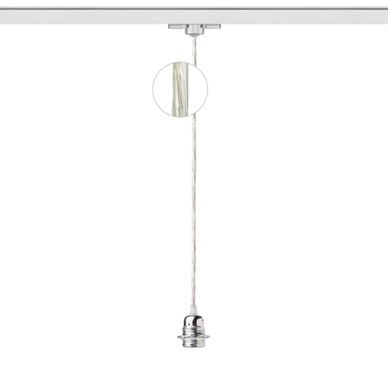 Rendl Light Studio Elisa pendul sina alb-crom E27 textil