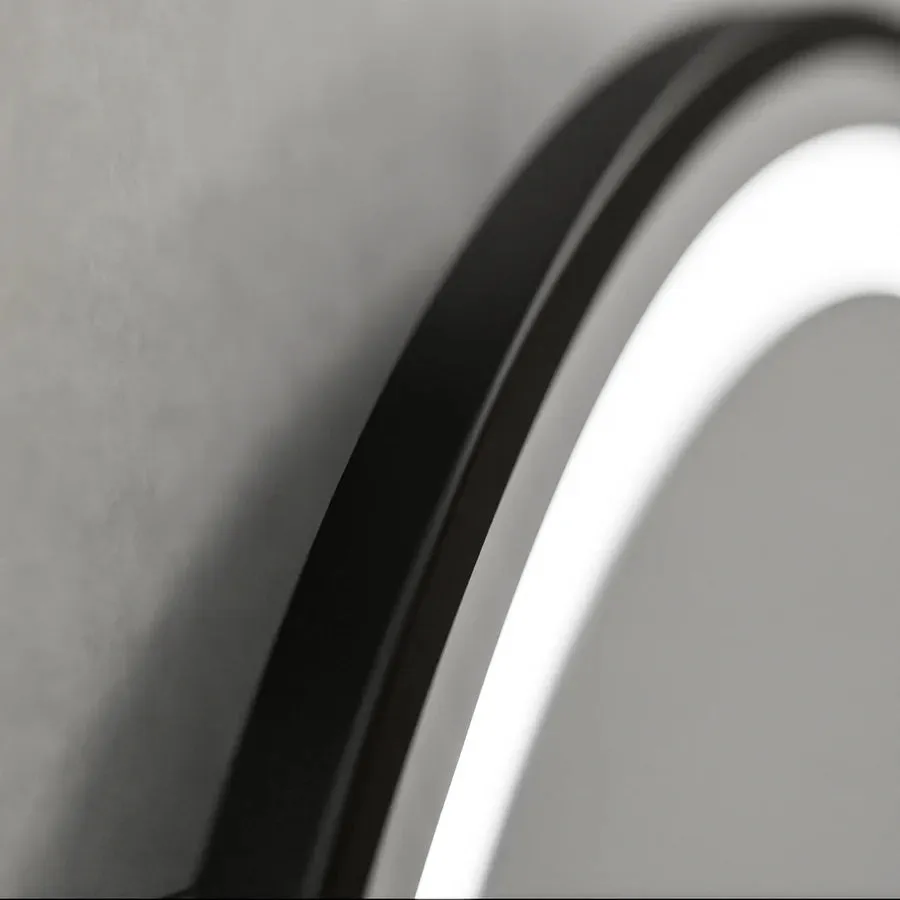 Alessandro Design Celeste oglinda LED 60cm rotunda neagra