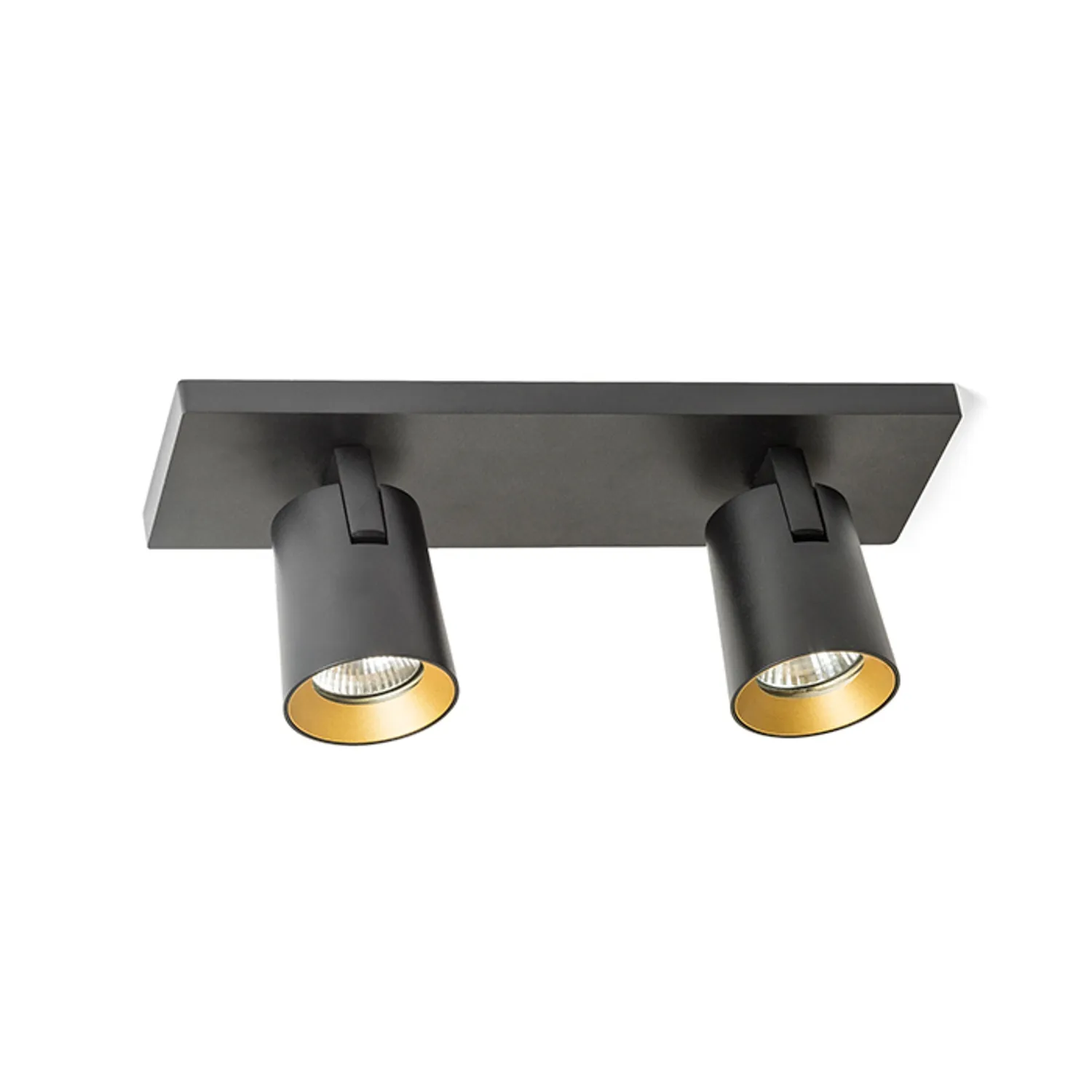 Rendl Kenny II spot GU10 negru-auriu cu inel interior