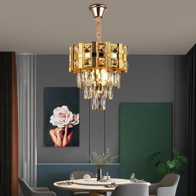 Alessandro Design BRAN Petito candelabru cristal 3xE14 auriu 30cm