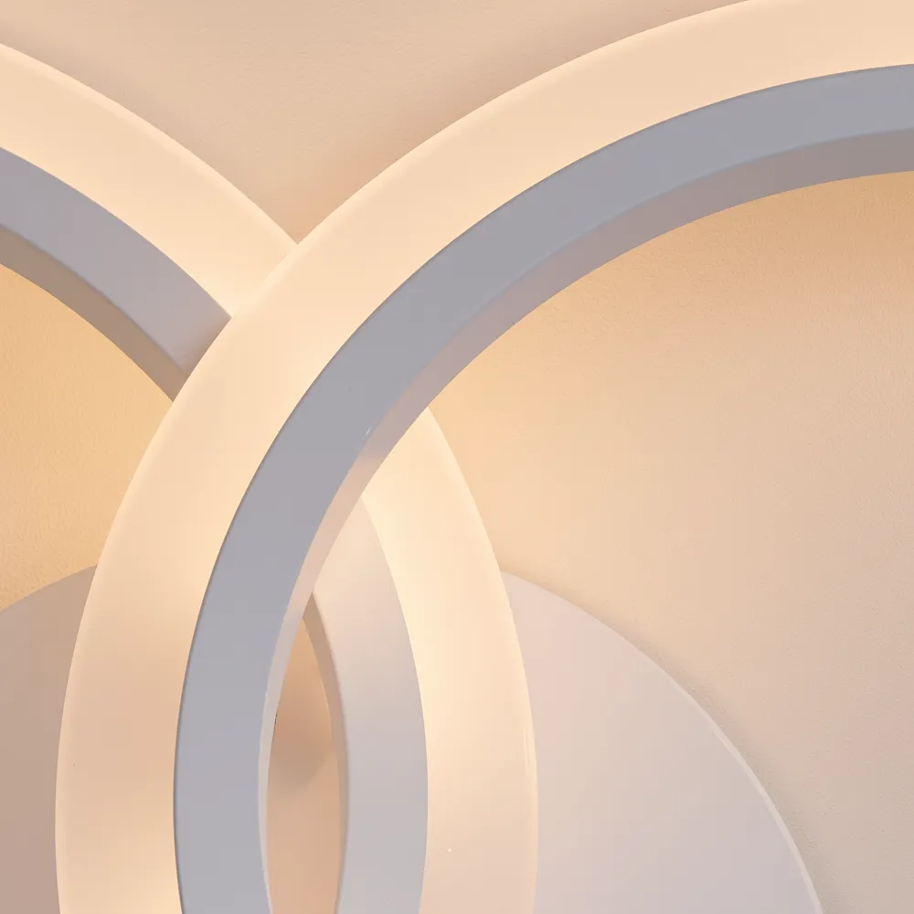 Alessandro Design BETTY 27W Lustra LED 2 Cercuri Alba