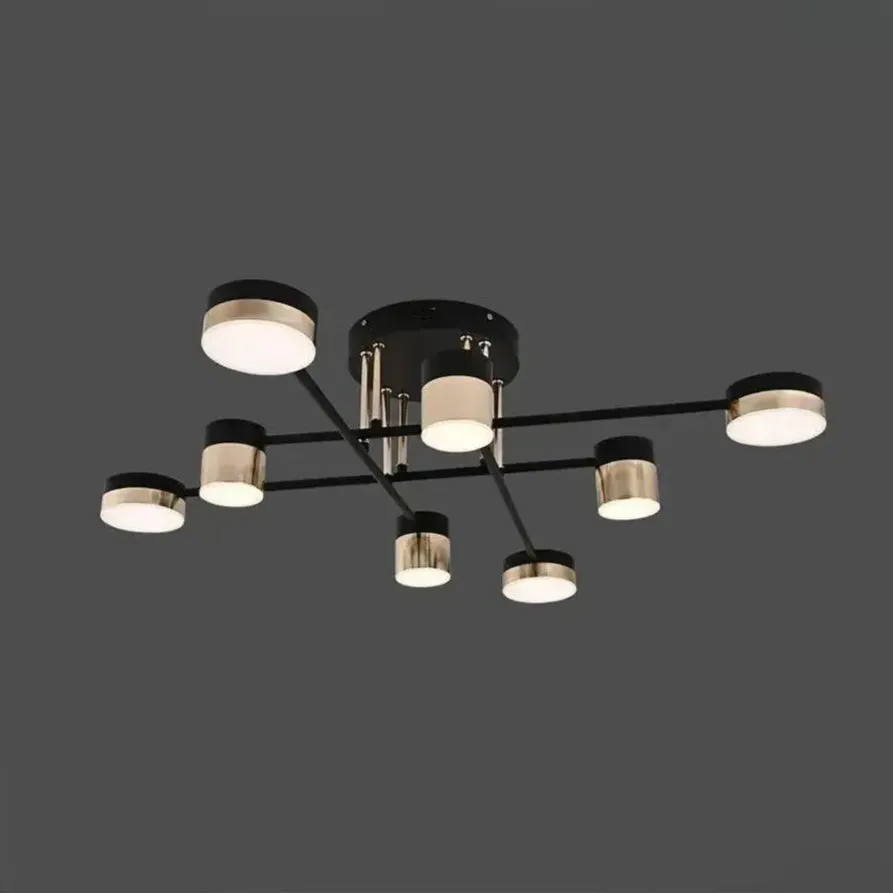 Alessandro Design Jayson 57W lustra LED telecomanda negru-auriu