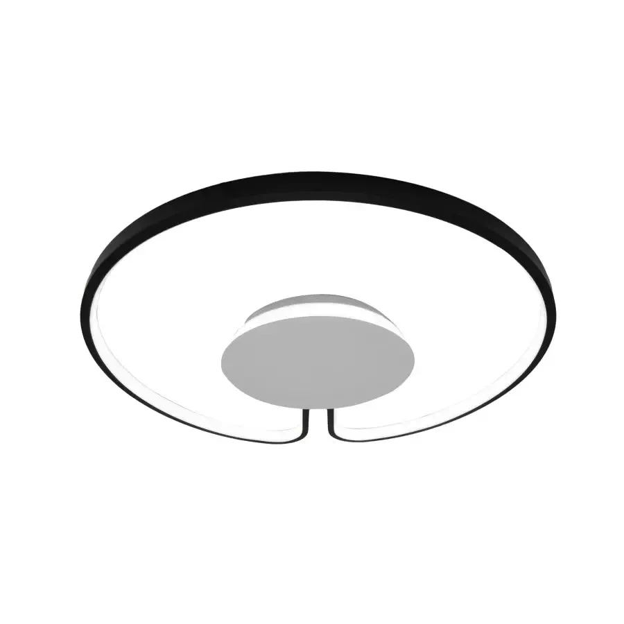 Alessandro Design Adara 90W lustra LED neagra rotunda 4000K