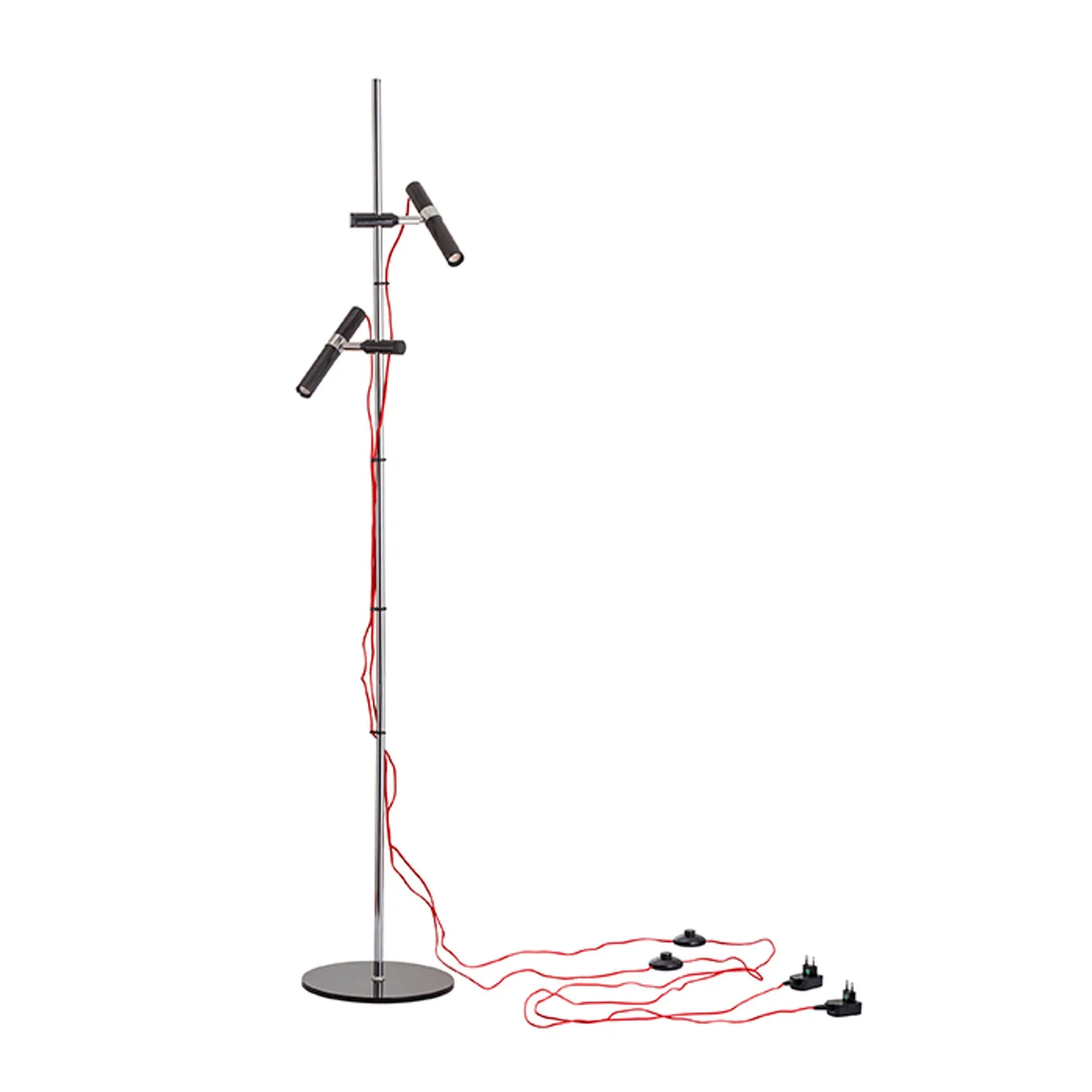 Rendl Light Studio Viper FL lampadar negru 2 spoturi LED