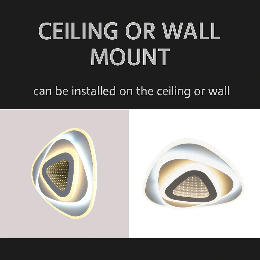Alessandro Design Nexa Triangle lustra LED 39W alba 3D reglabila