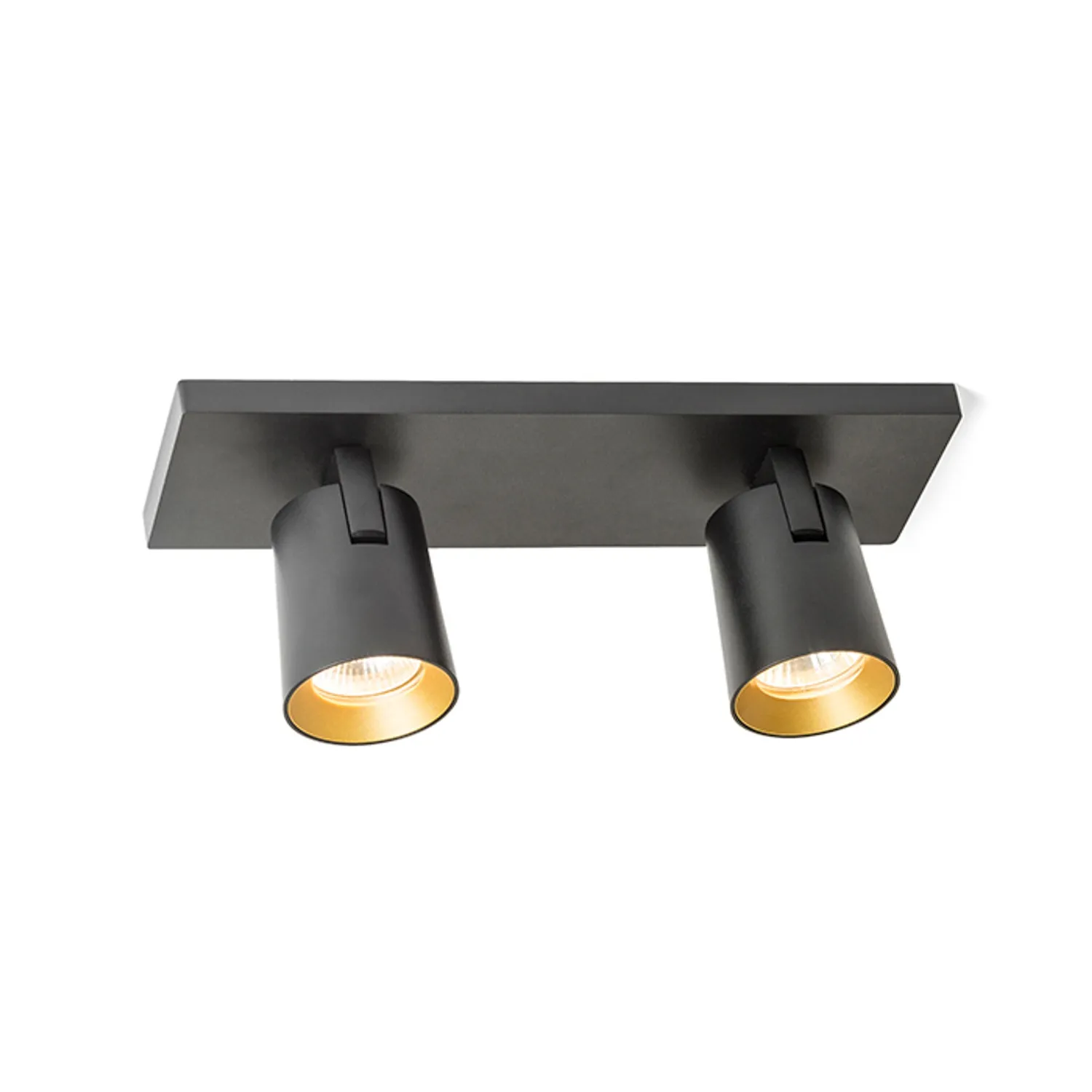 Rendl Kenny II spot GU10 negru-auriu cu inel interior