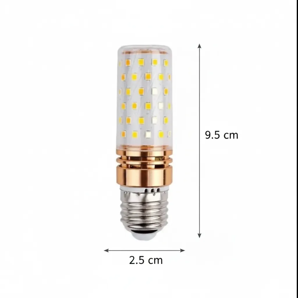 Alessandro Design bec LED E27 16W lumina rece aurie