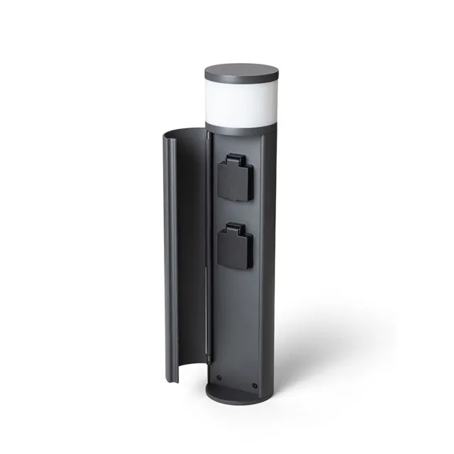 Rendl Light Studio Jean stâlp exterior G9 antracit cu prize