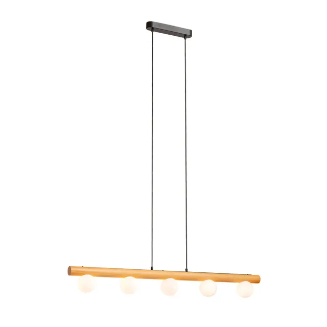 Rendl Light Studio Noctis lustră lemn 5x sticlă opal