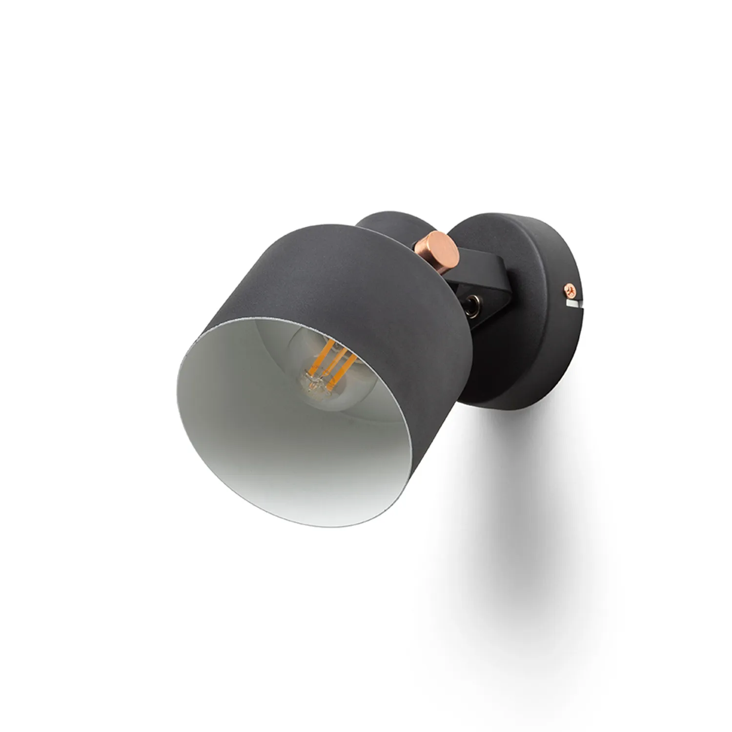Rendl Light Studio Celeia spot negru cupru E27 metal