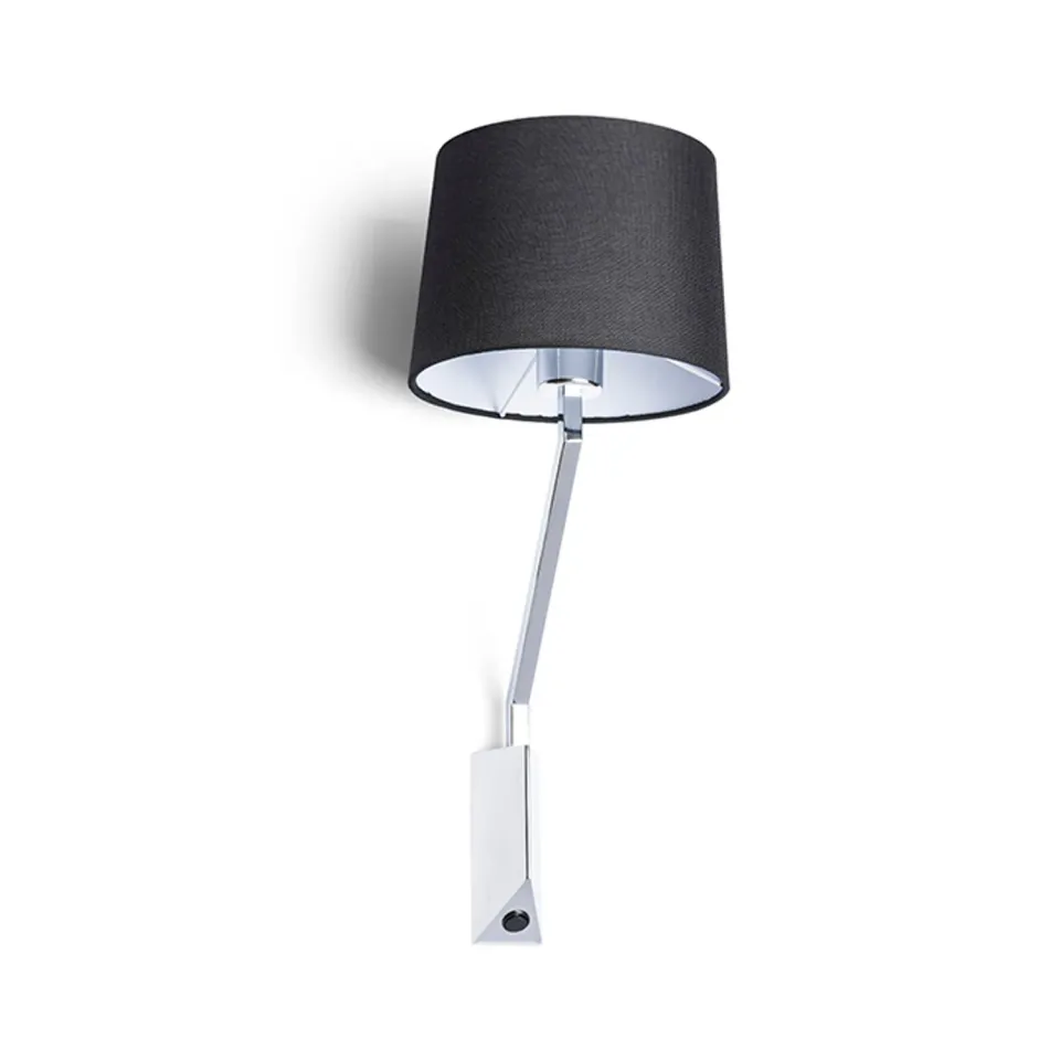 Rendl Light Studio Sharp aplica negru-crom abajur textil