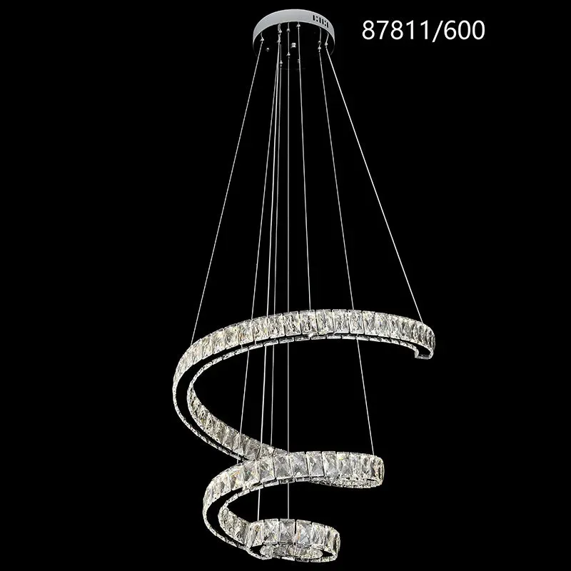 Alessandro Design TWIST 108W candelabru LED 60cm crom dimabil