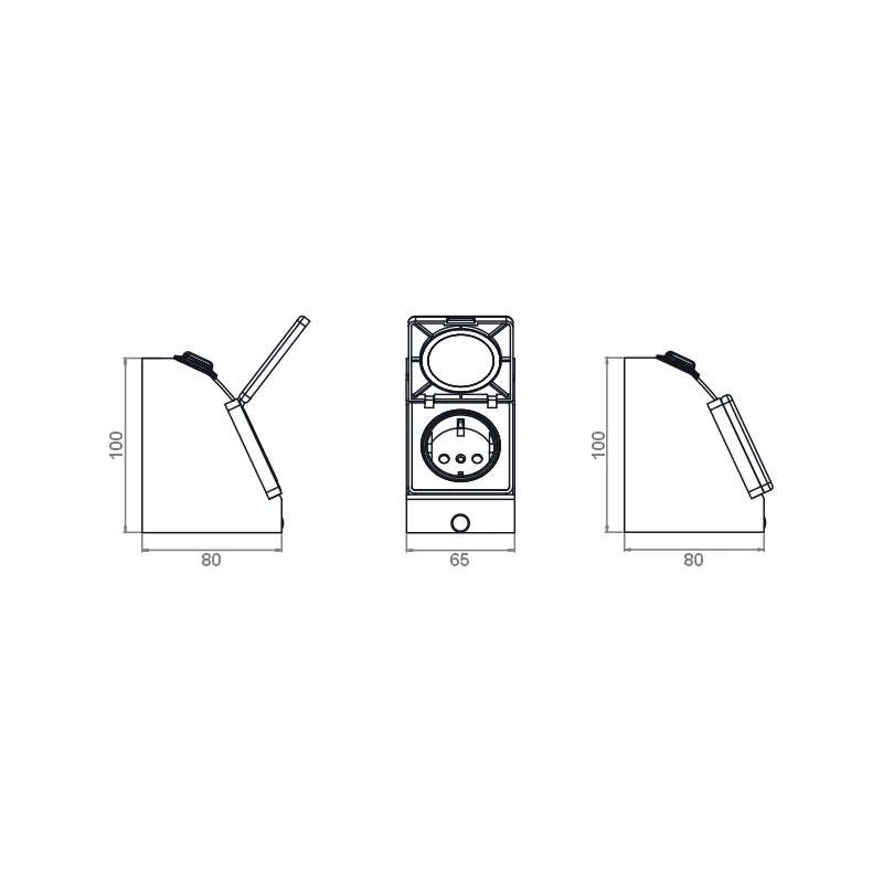 Furnika Euro Box priza incastrata IP44 cu capac