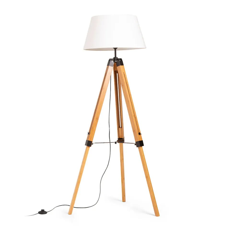 Rendl Alvis lampadar crem bambus E27