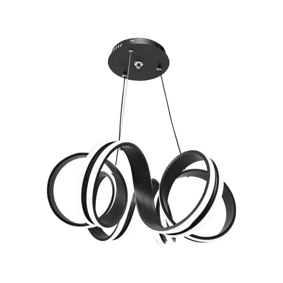 Alessandro Design Infinity Twist lustră LED 180W neagră dimabilă