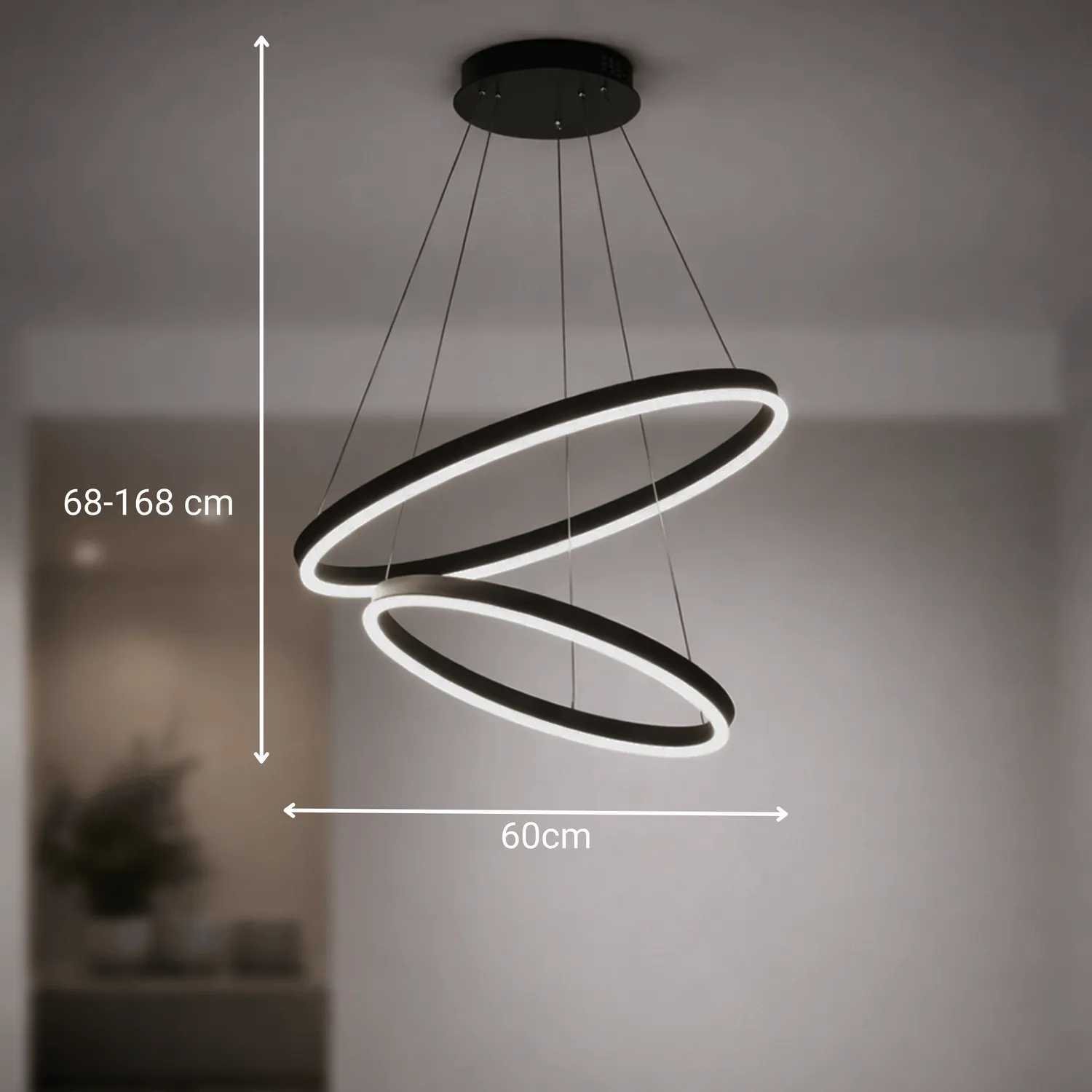 Alessandro Design ELIZABETH lustra LED 85W aurie 3 cercuri