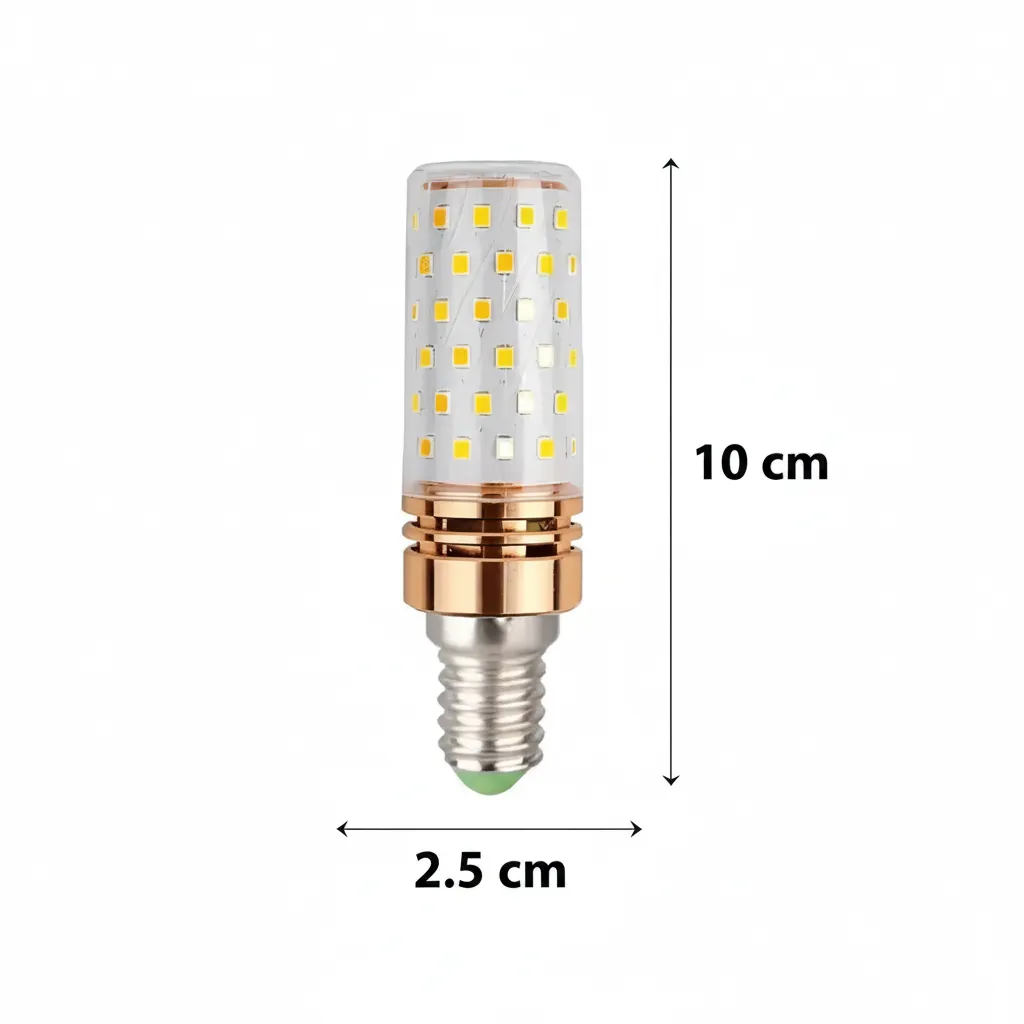 Alessandro Design bec LED 16W E14 lumina rece 6000K auriu