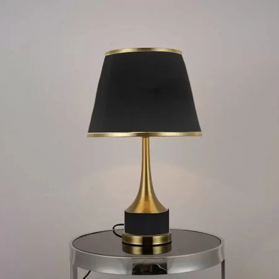 Alessandro Design Ayan veioză E27 negru-auriu 50 cm