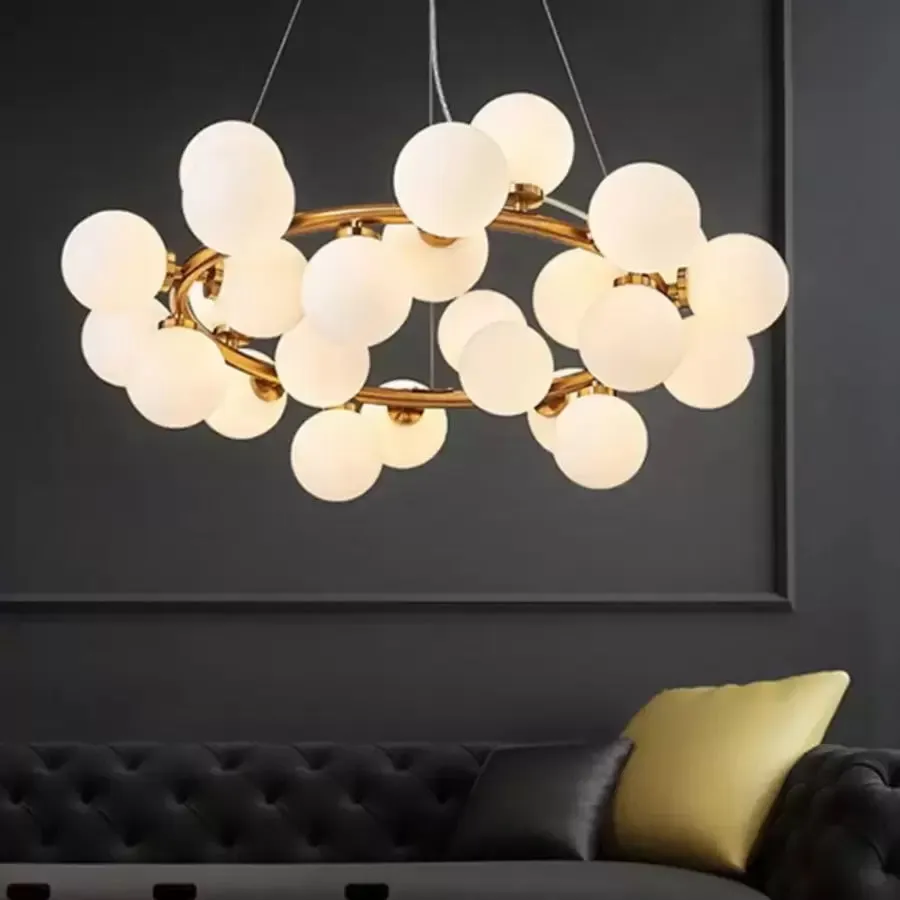 Alessandro Design Arianna lustra 25xG9 alb-aurie clasica