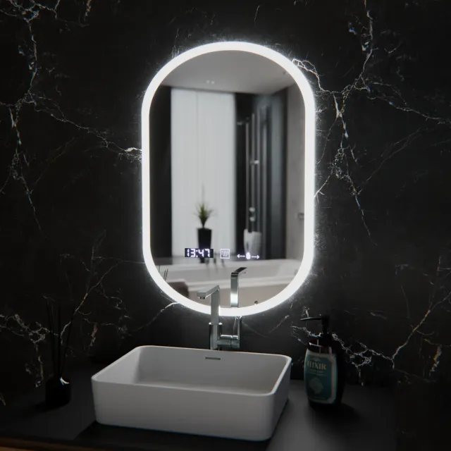 Alessandro Design Lucia oglinda LED 50x80 ovala senzor ceas