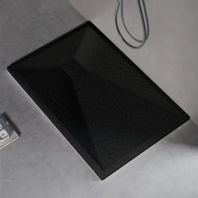 Alessandro Design cadita dus 80x120 cm neagra slim