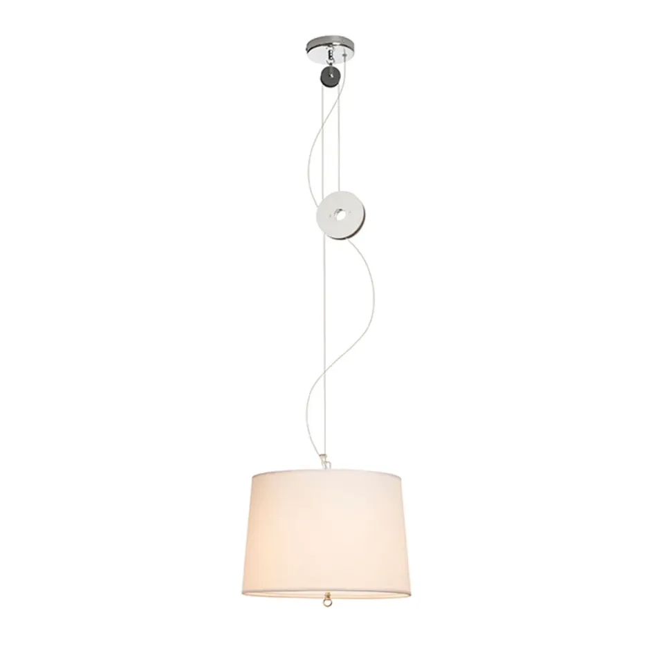 Rendl Light Studio Levita pendul textil alb crom reglabil